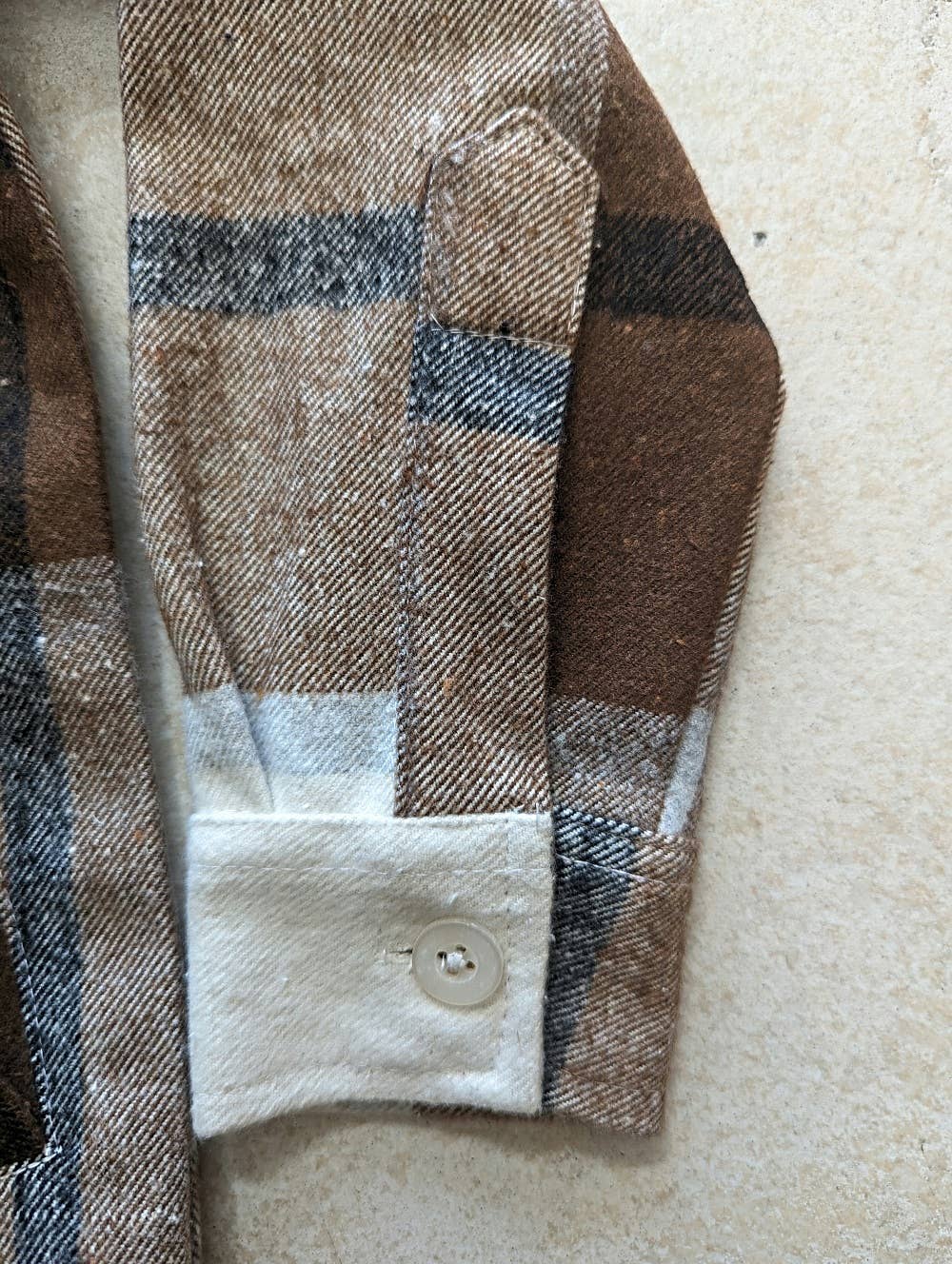 Button Down Flannel Shacket(brown)