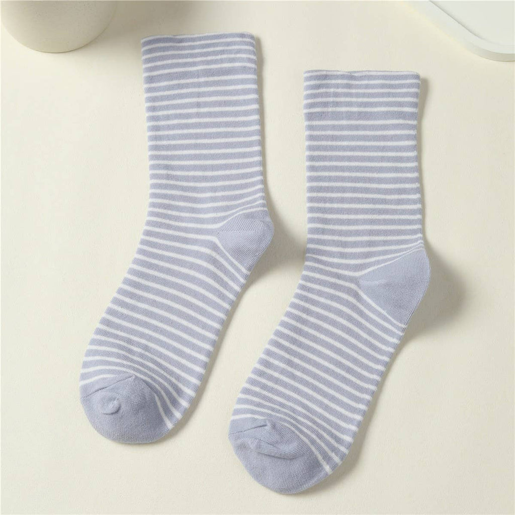 Pastel Striped Cotton Crew Sock | 40S02092