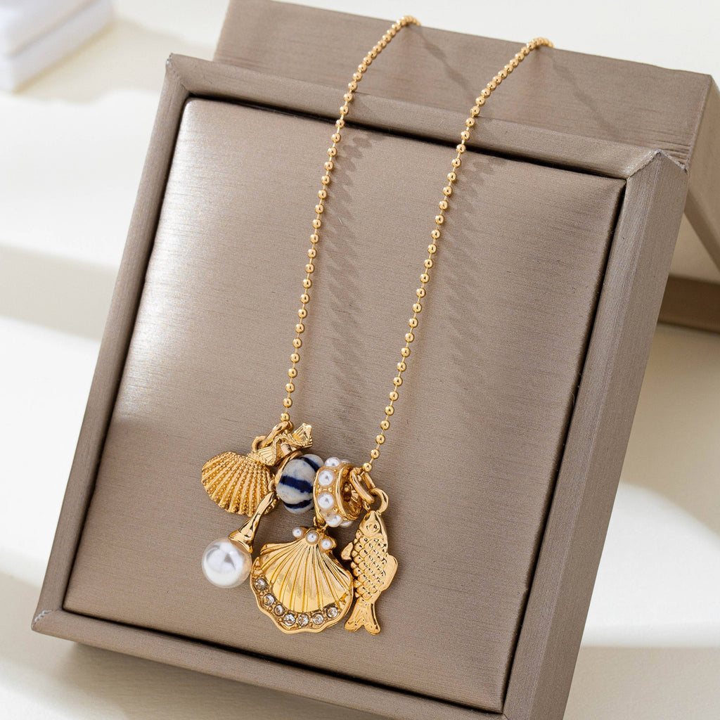 Nautical Charm Ball Chain Necklace
