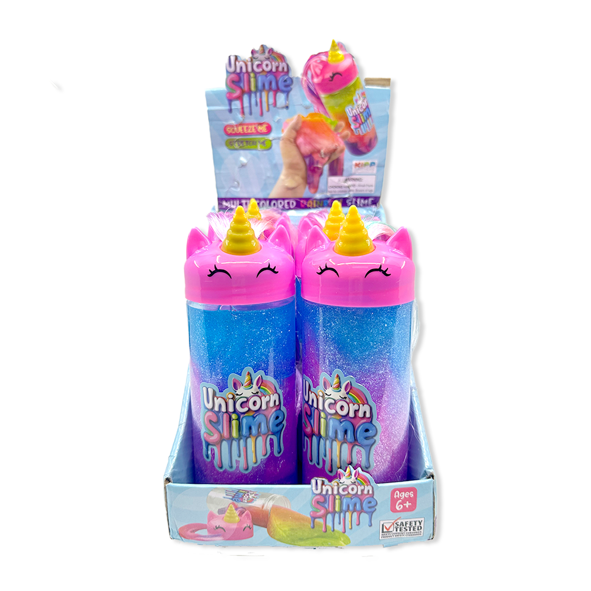 Sparkly Rainbow Unicorn Slime - 6/Display