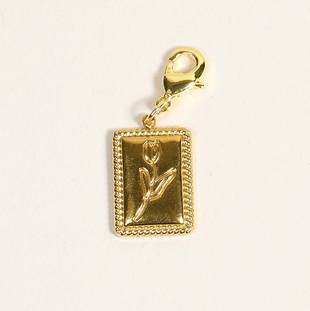 Jewelry Charm Gold–Tulip Time