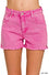 Zenana Acid washed frayed cutoff hem shorts